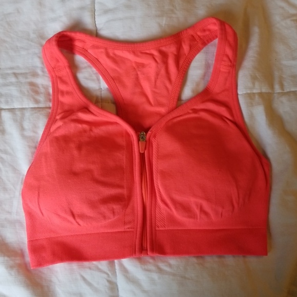 jockey zip front sports bra